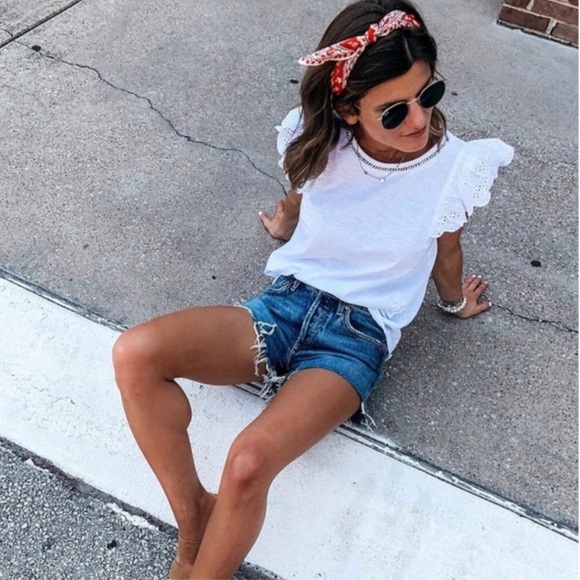 Madewell Two-Pack Triangle Friendship Orange and Cheetah Print Bandanas - Picture 3 of 3